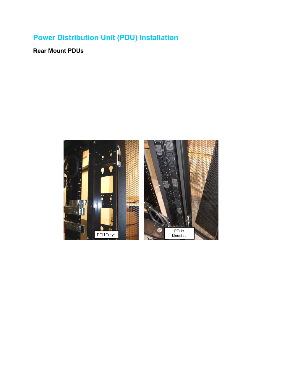 Power distribution unit (pdu) installation, Rear mount pdus | Dell PowerEdge Rack Enclosure 4620S User Manual | Page 11 / 17