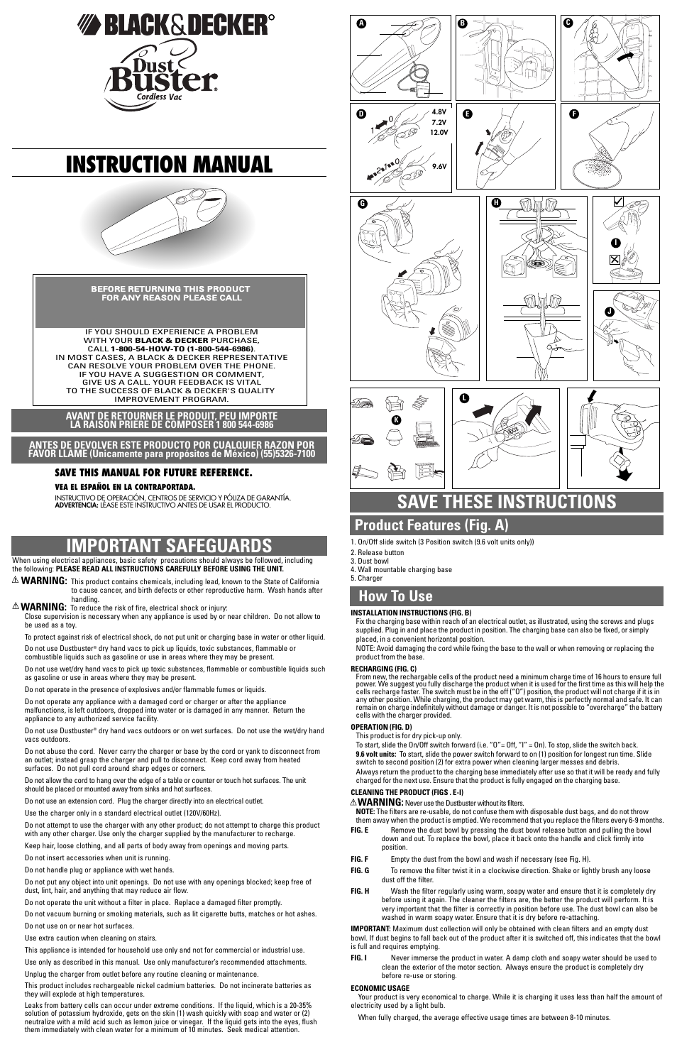 Black & Decker V1200 User Manual | 4 pages