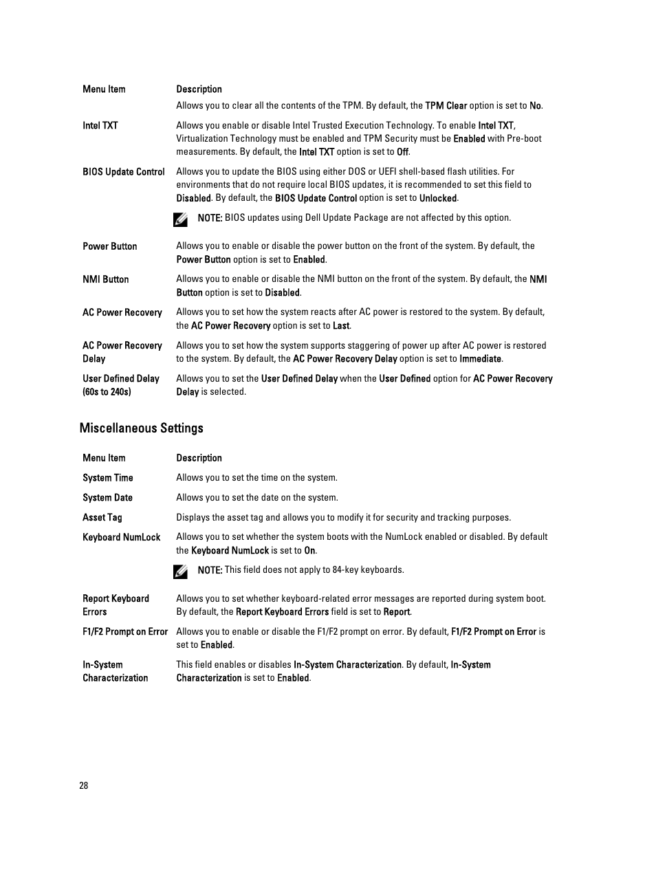 Miscellaneous settings | Dell PowerVault DX6104 User Manual | Page 28 / 123