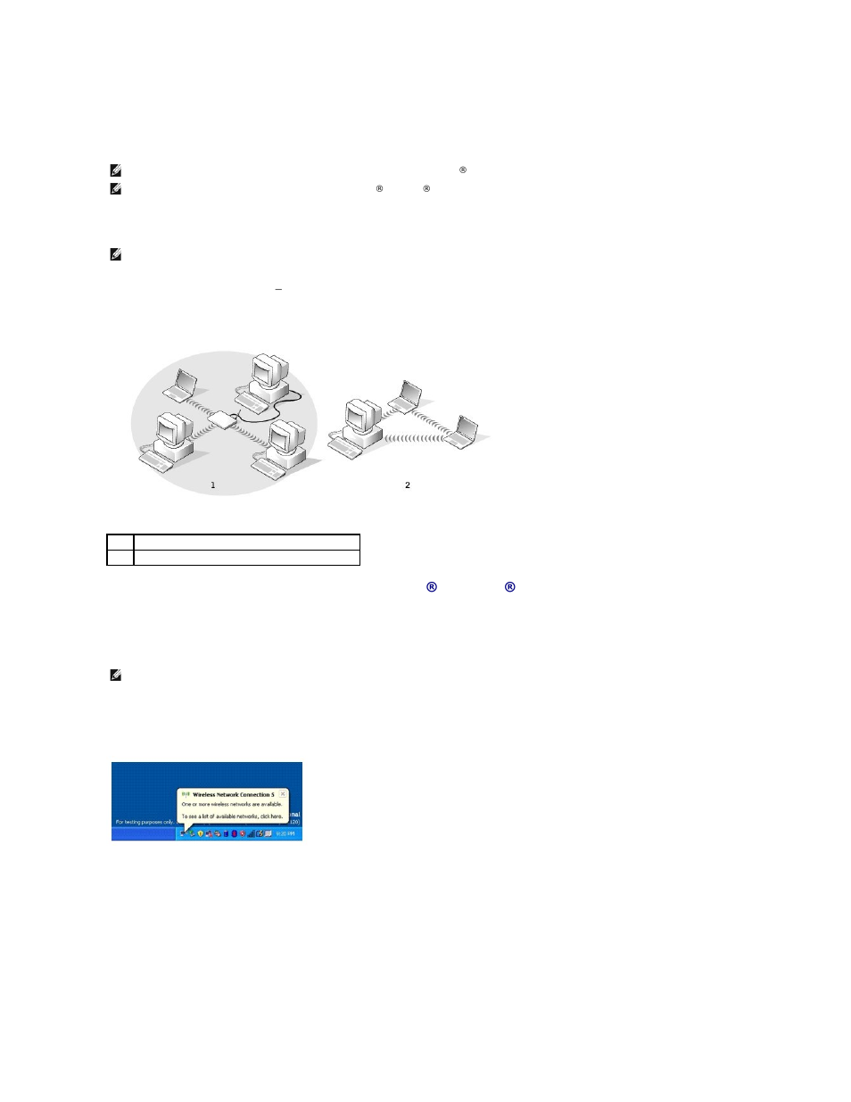 Connecting to a wireless local area network, Determining your network type | Dell Latitude D810 User Manual | Page 111 / 117