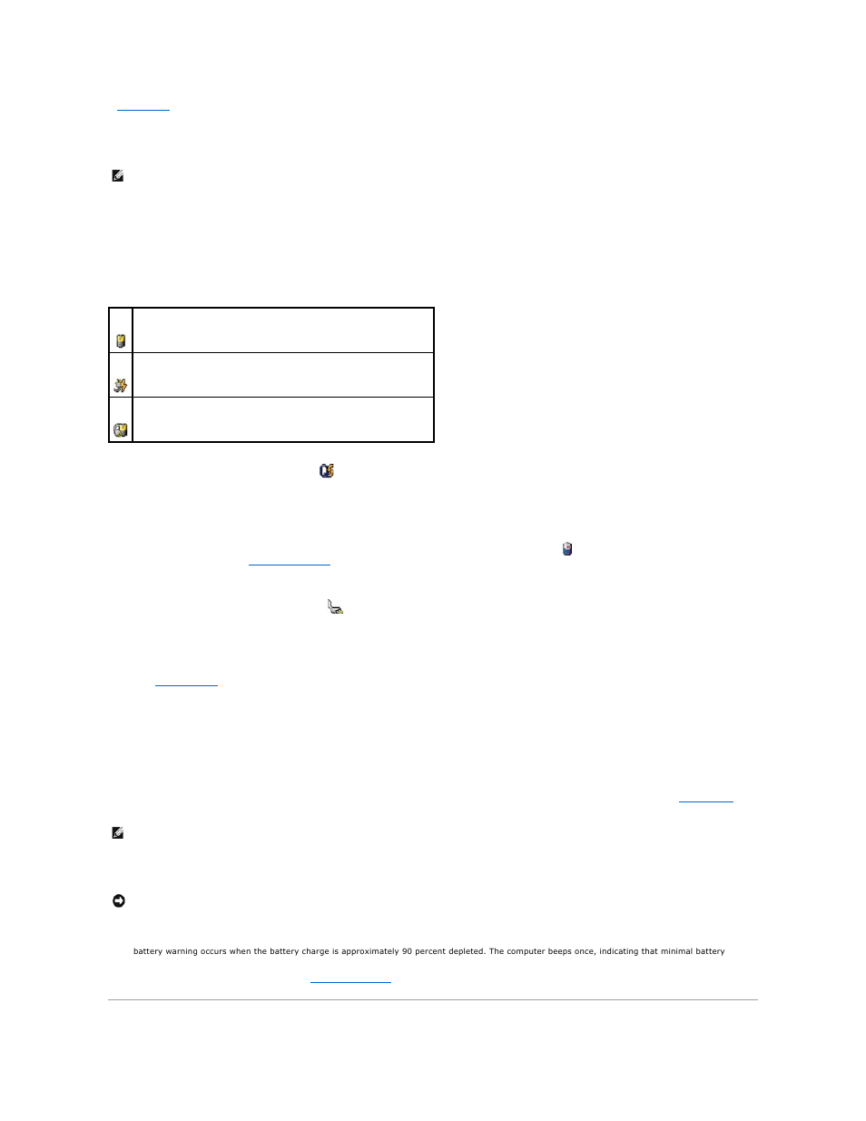 You can, Check the battery charge, Before you | Insert the battery, Battery, Charge is low, Microsoft windows power meter, Charge gauge, Health gauge, Low-battery warning | Dell Latitude D810 User Manual | Page 14 / 117