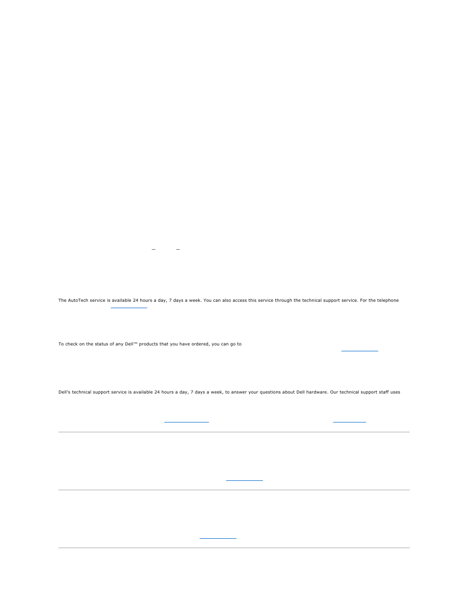 Problems with your order, Product information, Technical support service | Autotech service, Automated order-status service | Dell Latitude D810 User Manual | Page 43 / 117