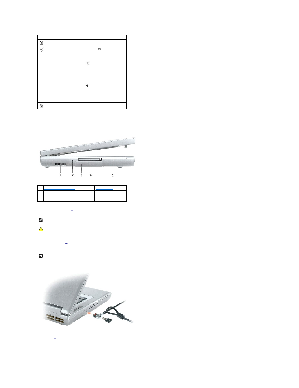 Left side view | Dell Latitude D810 User Manual | Page 5 / 117