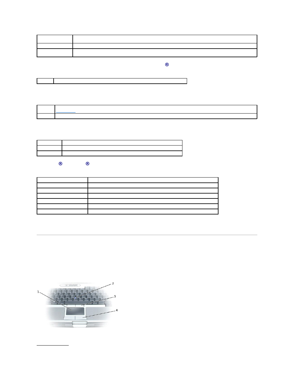 Touch pad, Power management, Speaker functions | Microsoft® windows® logo key functions | Dell Latitude D810 User Manual | Page 60 / 117