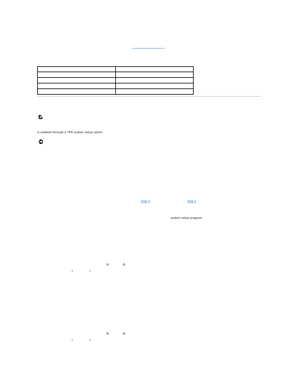 Enabling trusted platform module (tpm), Enabling the tpm feature | Dell Latitude D810 User Manual | Page 65 / 117
