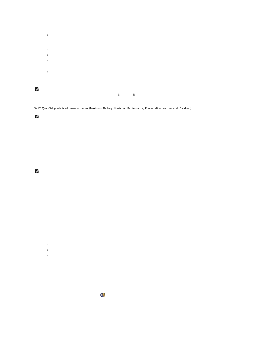 Power management modes, Selecting a power scheme, Setting battery alarms and actions | Completing the power management wizard | Dell Latitude D810 User Manual | Page 71 / 117