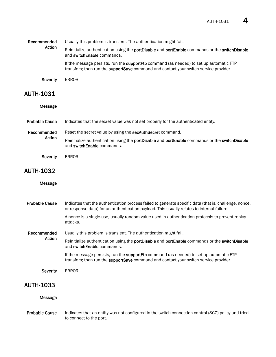 Auth-1031, Auth-1032, Auth-1033 | Dell POWEREDGE M1000E User Manual | Page 123 / 842