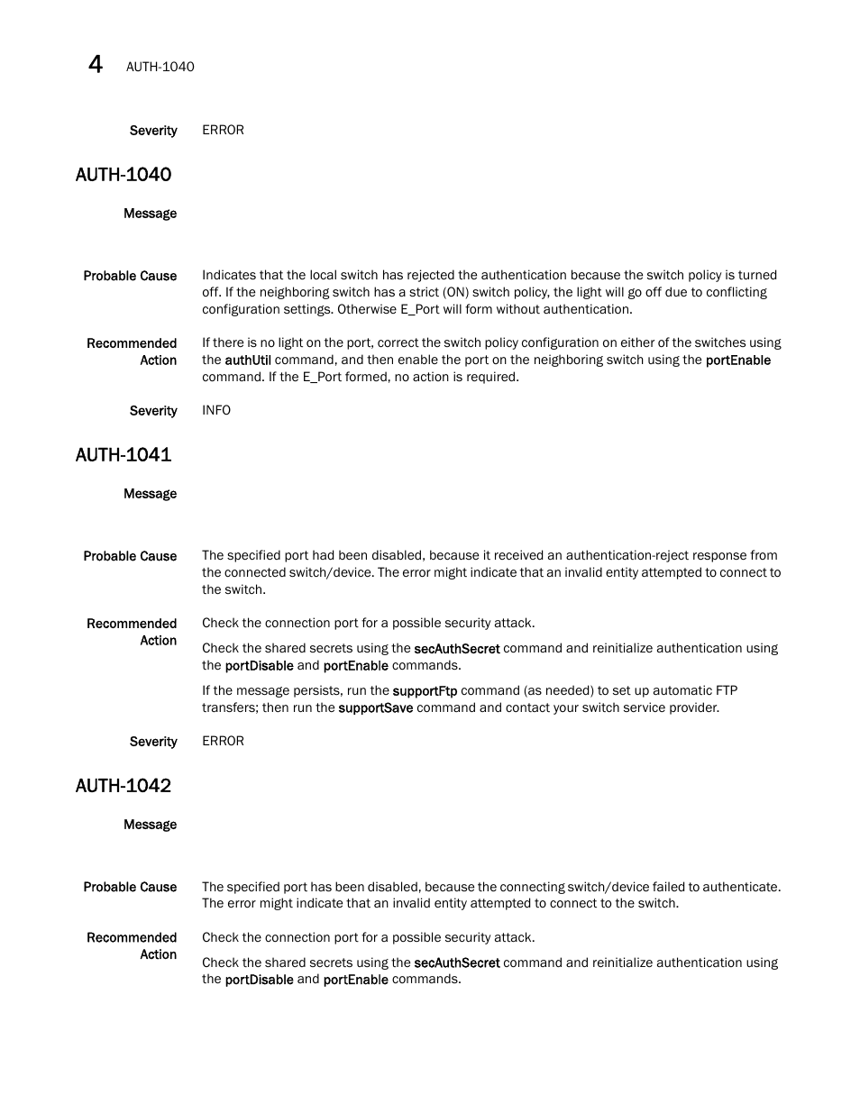 Auth-1040, Auth-1041, Auth-1042 | Dell POWEREDGE M1000E User Manual | Page 126 / 842