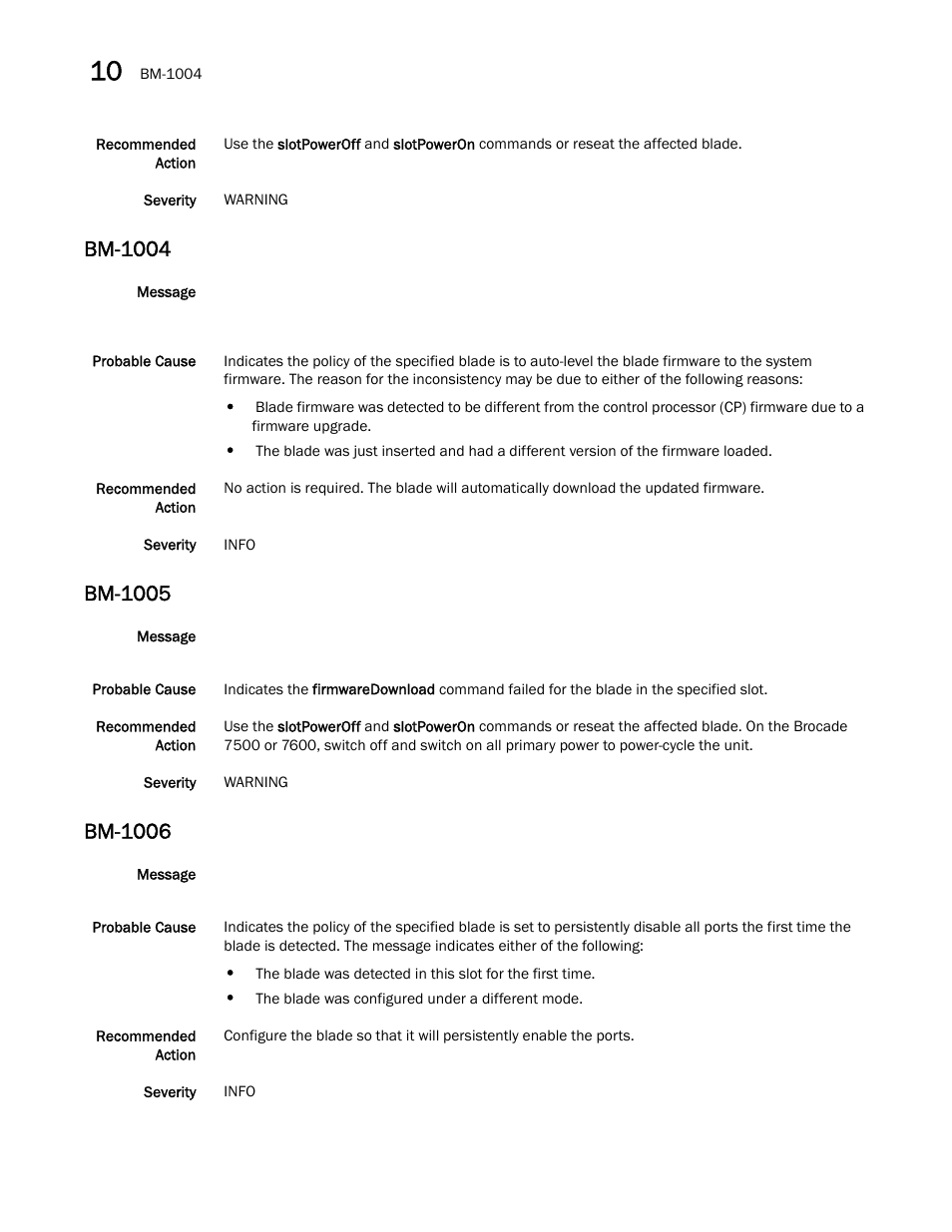 Bm-1004, Bm-1005, Bm-1006 | Dell POWEREDGE M1000E User Manual | Page 154 / 842