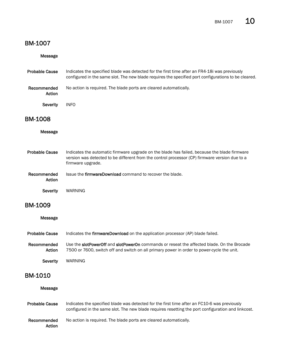 Bm-1007, Bm-1008, Bm-1009 | Bm-1010 | Dell POWEREDGE M1000E User Manual | Page 155 / 842