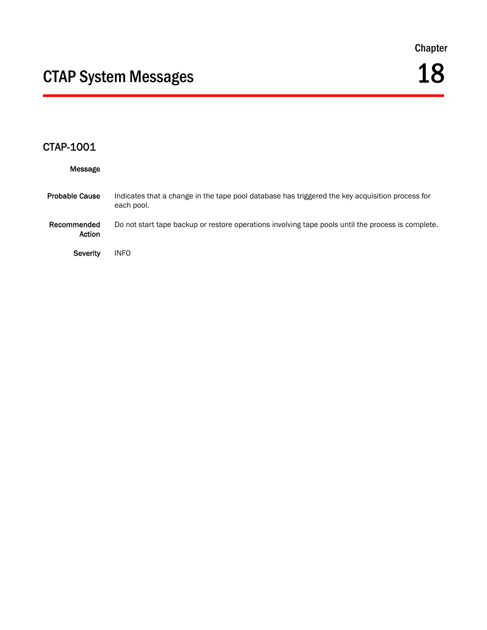 Ctap system messages, Chapter 18, Ctap-1001 | Dell POWEREDGE M1000E User Manual | Page 197 / 842