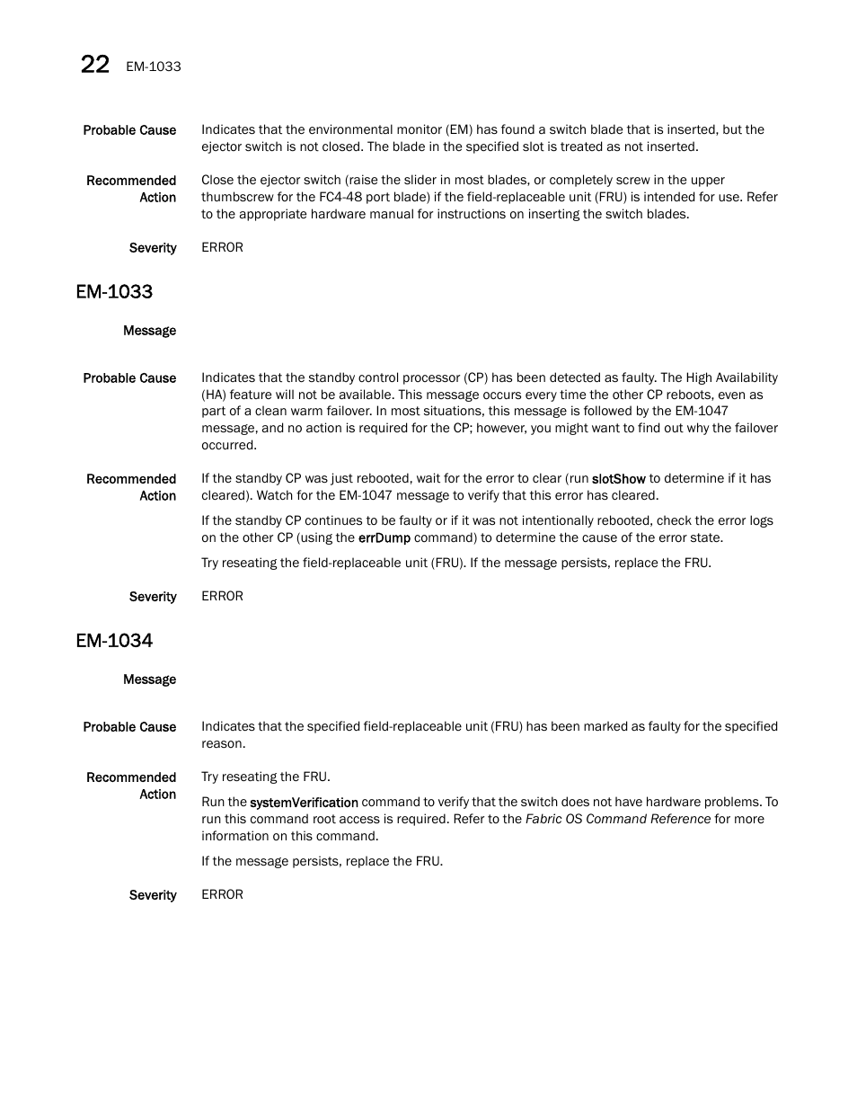 Em-1033, Em-1034 | Dell POWEREDGE M1000E User Manual | Page 232 / 842