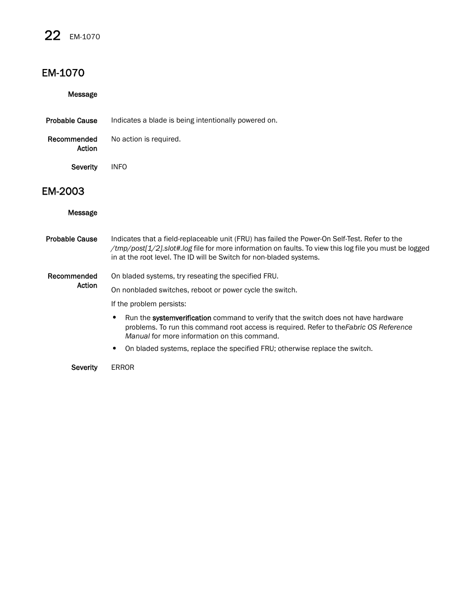 Em-1070, Em-2003 | Dell POWEREDGE M1000E User Manual | Page 242 / 842