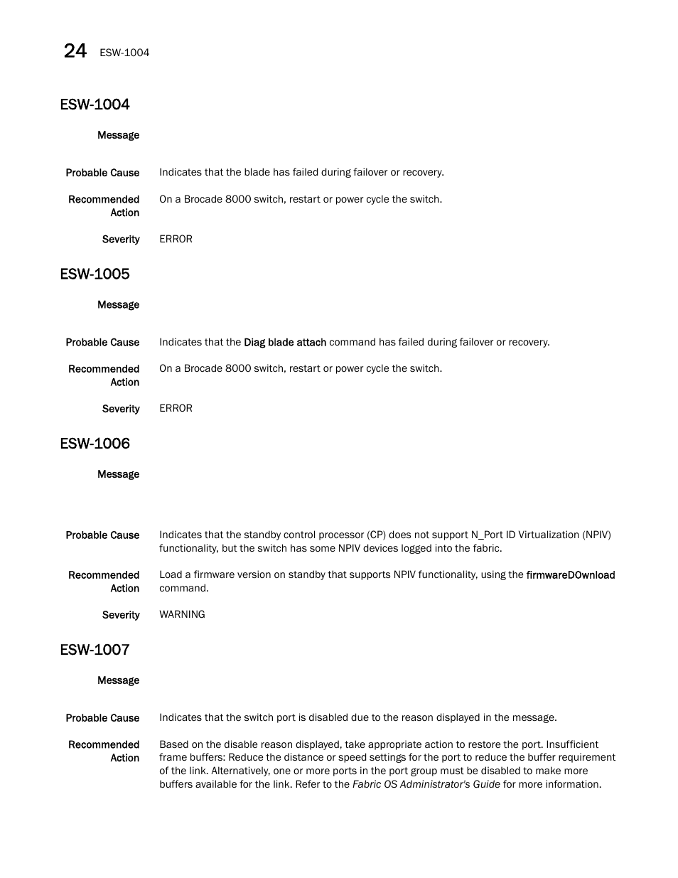 Esw-1004, Esw-1005, Esw-1006 | Esw-1007 | Dell POWEREDGE M1000E User Manual | Page 246 / 842