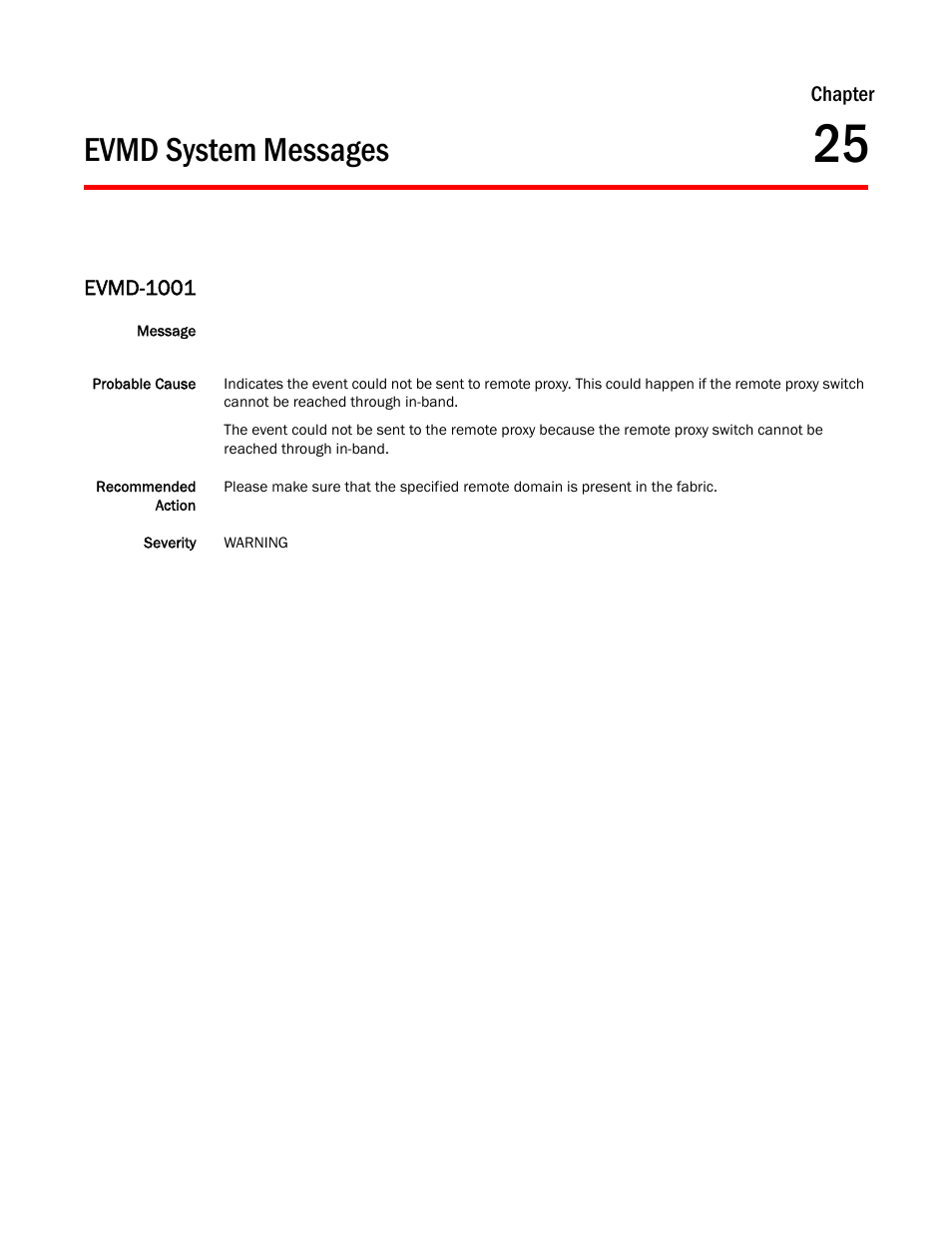 Evmd system messages, Chapter 25, Evmd-1001 | Dell POWEREDGE M1000E User Manual | Page 249 / 842