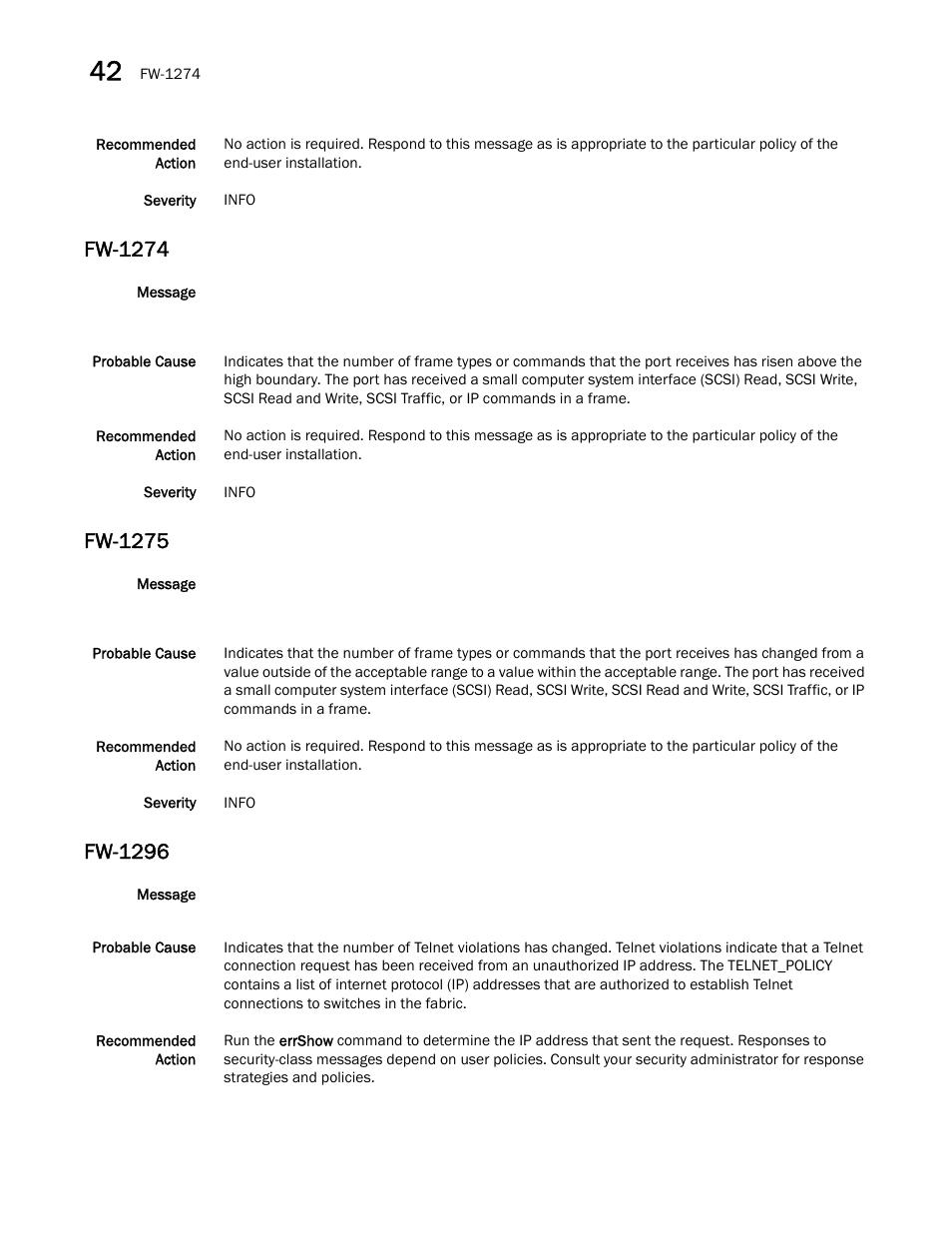 Fw-1274, Fw-1275, Fw-1296 | Dell POWEREDGE M1000E User Manual | Page 398 / 842