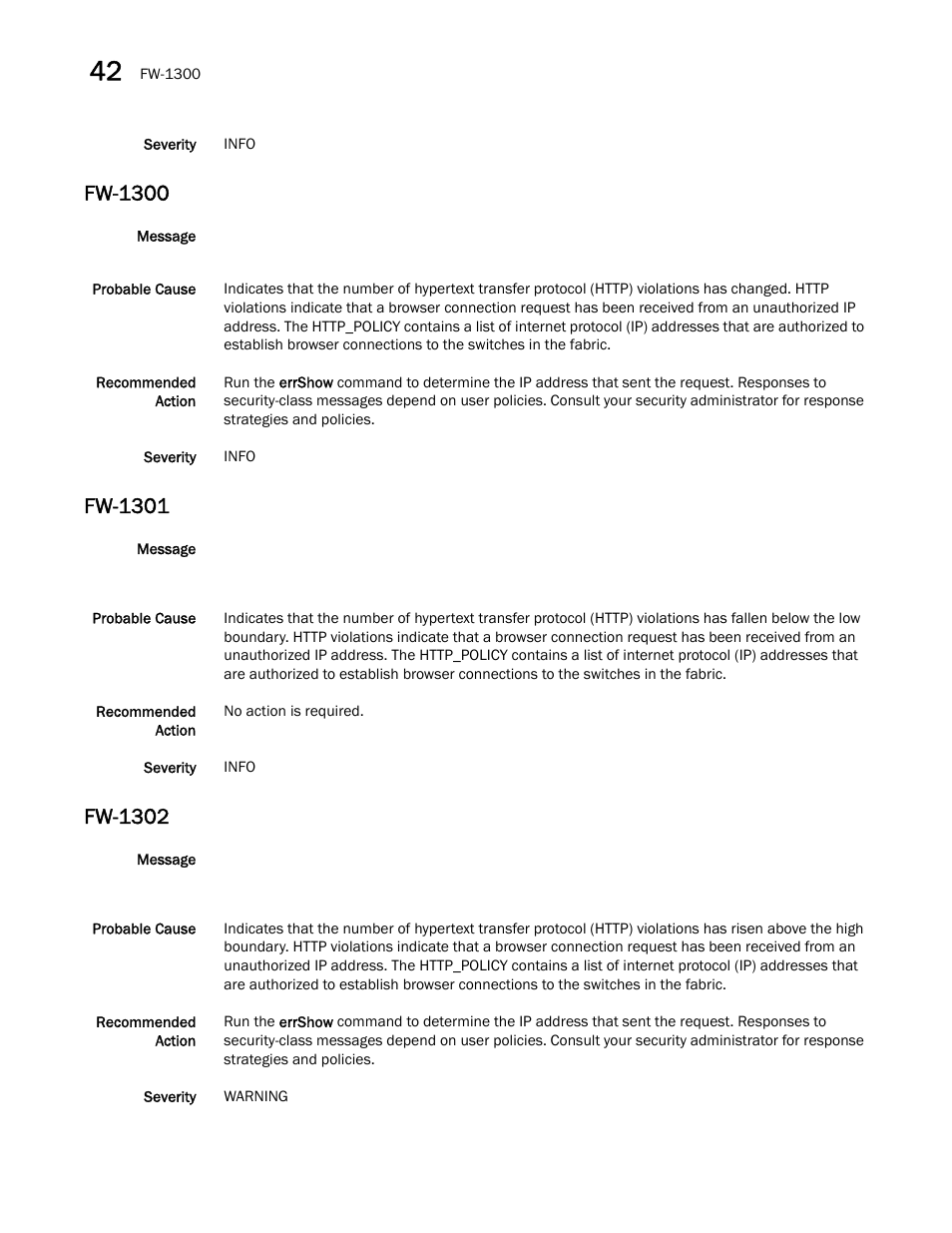 Fw-1300, Fw-1301, Fw-1302 | Dell POWEREDGE M1000E User Manual | Page 400 / 842