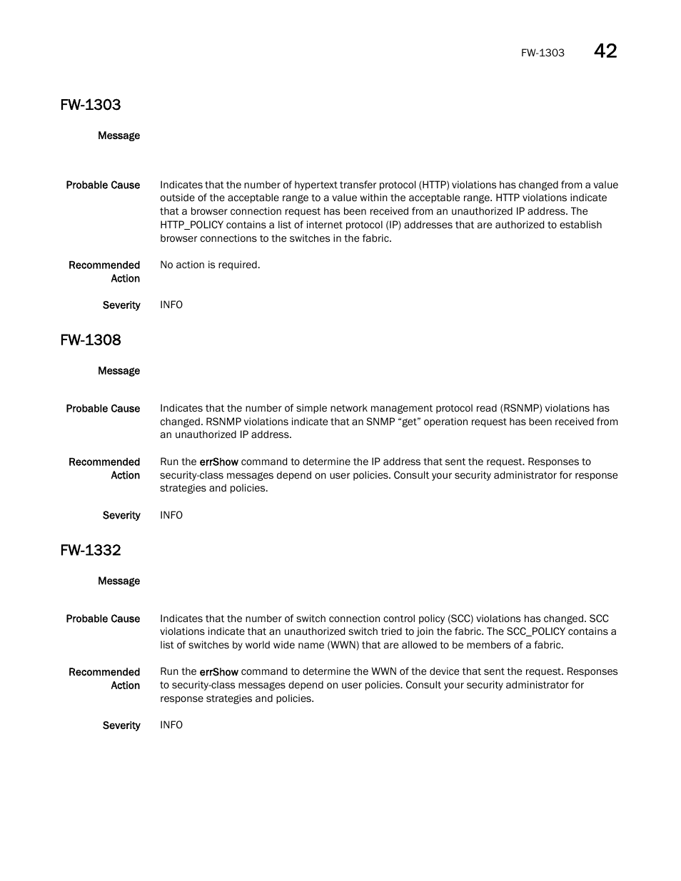 Fw-1303, Fw-1308, Fw-1332 | Dell POWEREDGE M1000E User Manual | Page 401 / 842