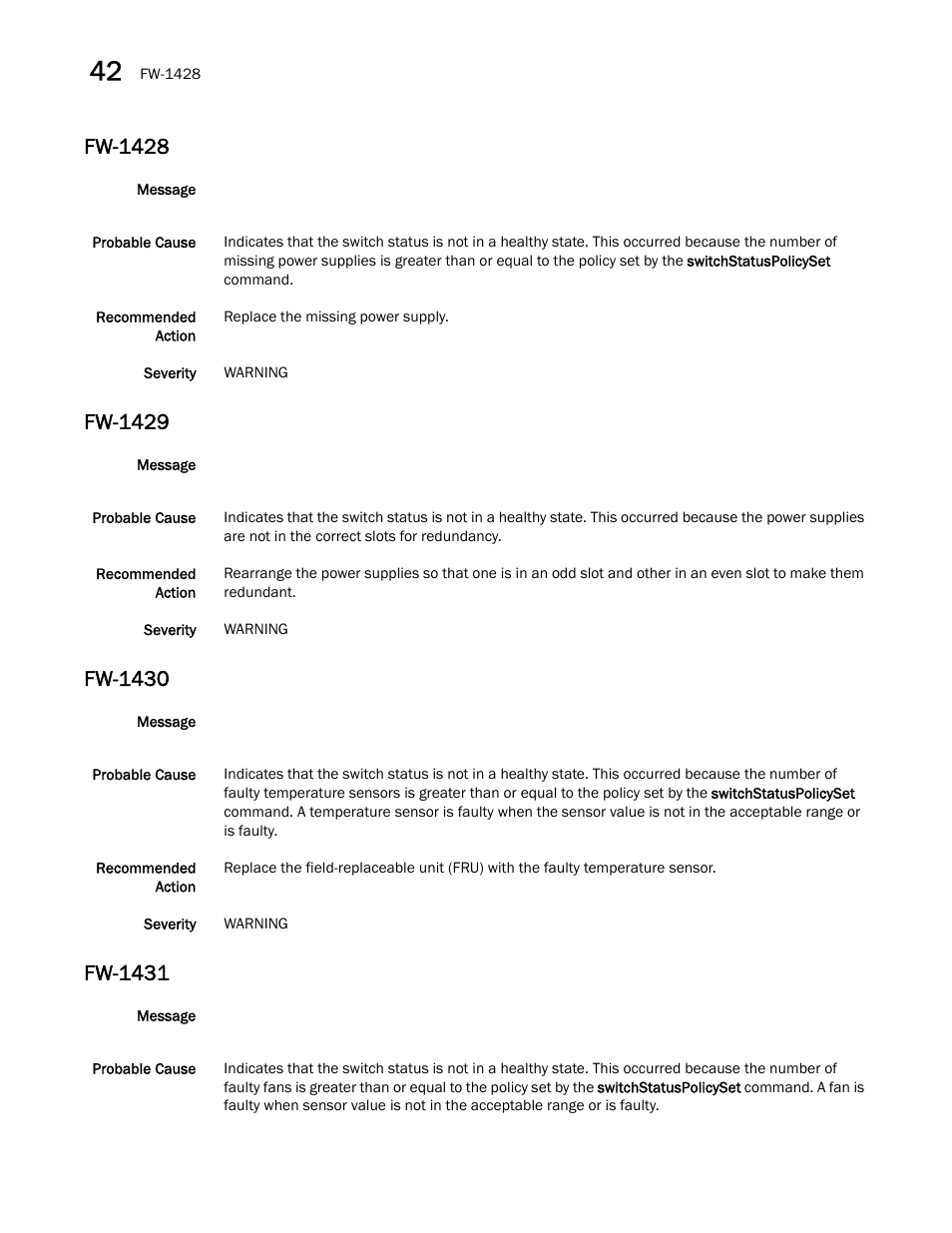 Fw-1428, Fw-1429, Fw-1430 | Fw-1431 | Dell POWEREDGE M1000E User Manual | Page 418 / 842