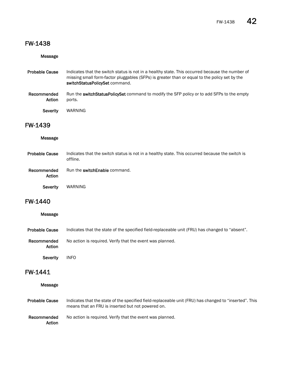 Fw-1438, Fw-1439, Fw-1440 | Fw-1441 | Dell POWEREDGE M1000E User Manual | Page 421 / 842
