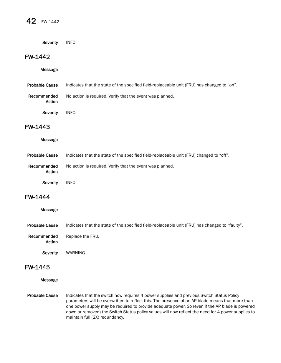Fw-1442, Fw-1443, Fw-1444 | Fw-1445 | Dell POWEREDGE M1000E User Manual | Page 422 / 842