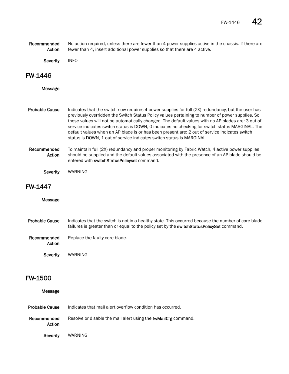 Fw-1446, Fw-1447, Fw-1500 | Dell POWEREDGE M1000E User Manual | Page 423 / 842