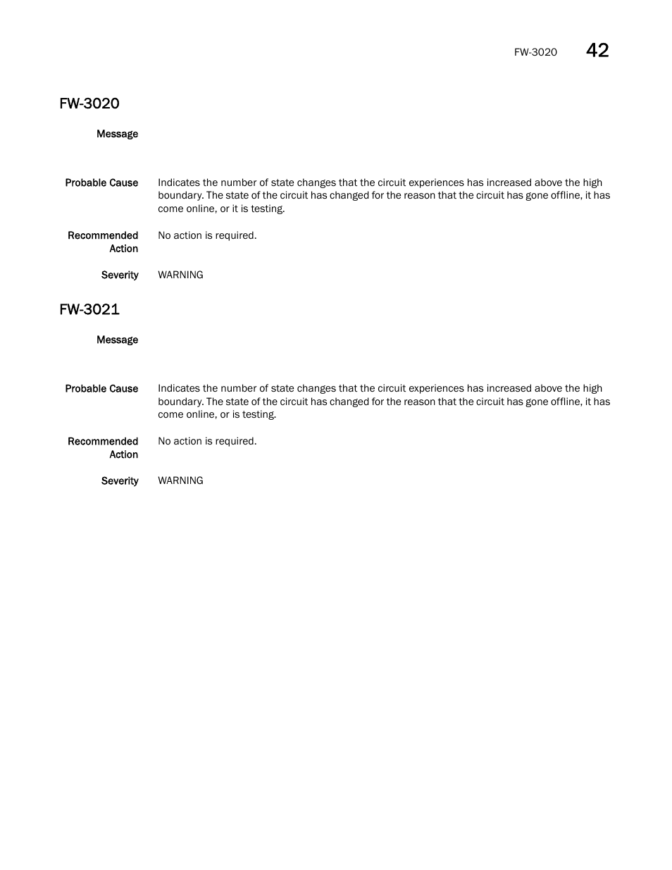 Fw-3020, Fw-3021 | Dell POWEREDGE M1000E User Manual | Page 435 / 842