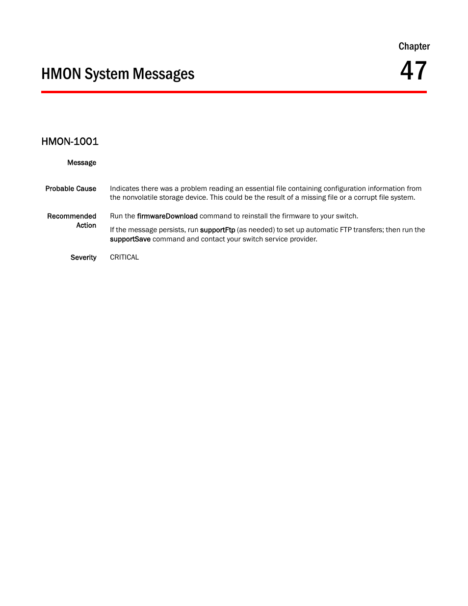 Hmon system messages, Chapter 47, Hmon-1001 | Dell POWEREDGE M1000E User Manual | Page 461 / 842