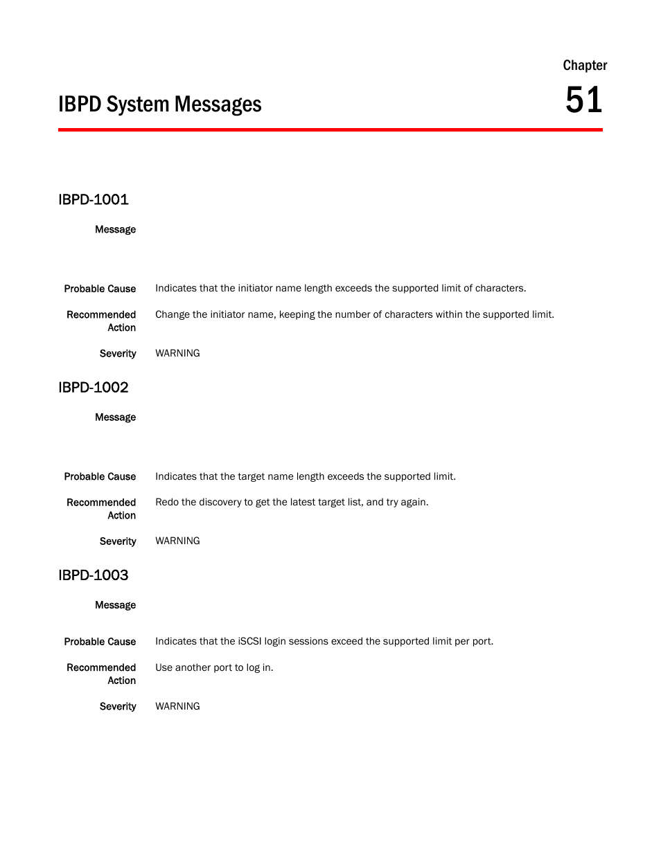 Ibpd system messages, Chapter 51, Ibpd-1001 | Ibpd-1002, Ibpd-1003, Chapter | Dell POWEREDGE M1000E User Manual | Page 471 / 842