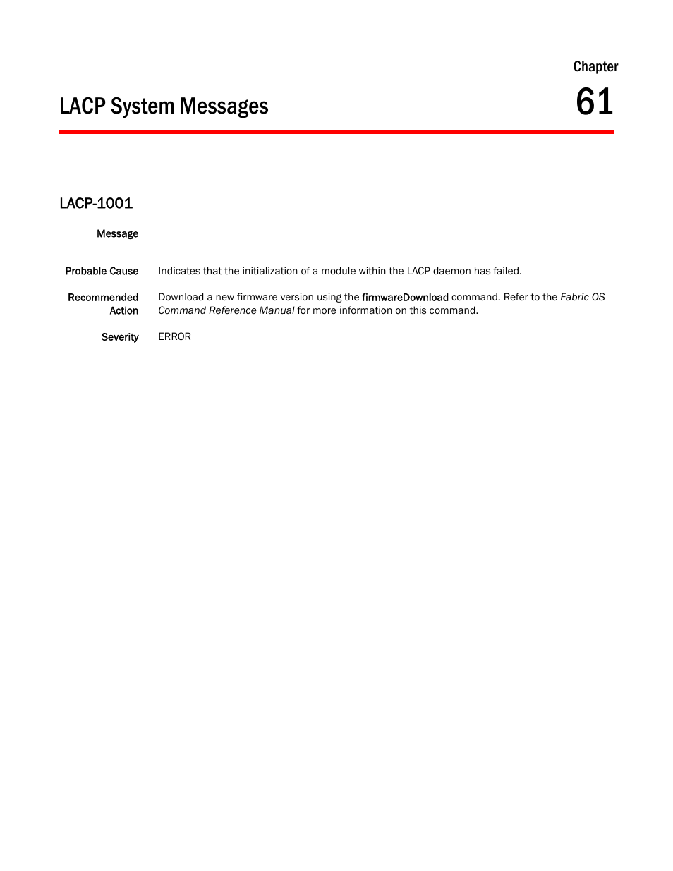 Lacp system messages, Chapter 61, Lacp-1001 | Dell POWEREDGE M1000E User Manual | Page 495 / 842