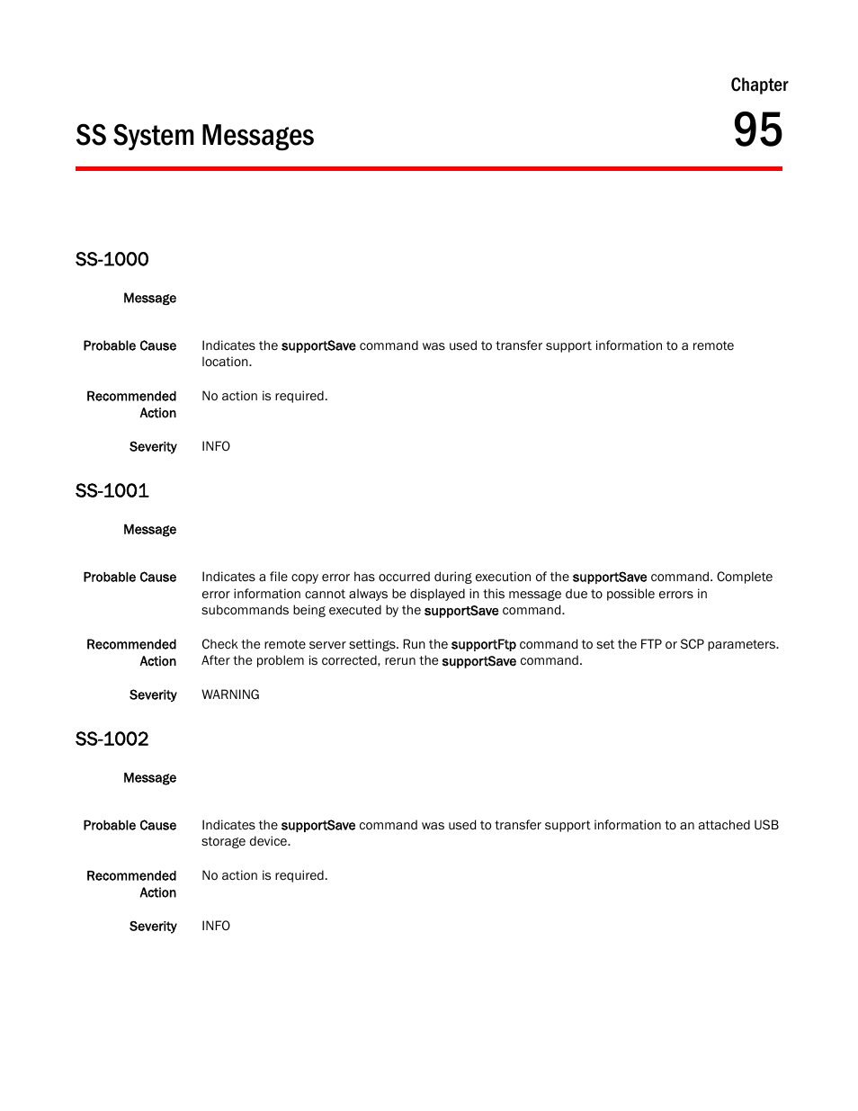 Ss system messages, Chapter 95, Ss-1000 | Ss-1001, Ss-1002, Chapter | Dell POWEREDGE M1000E User Manual | Page 669 / 842