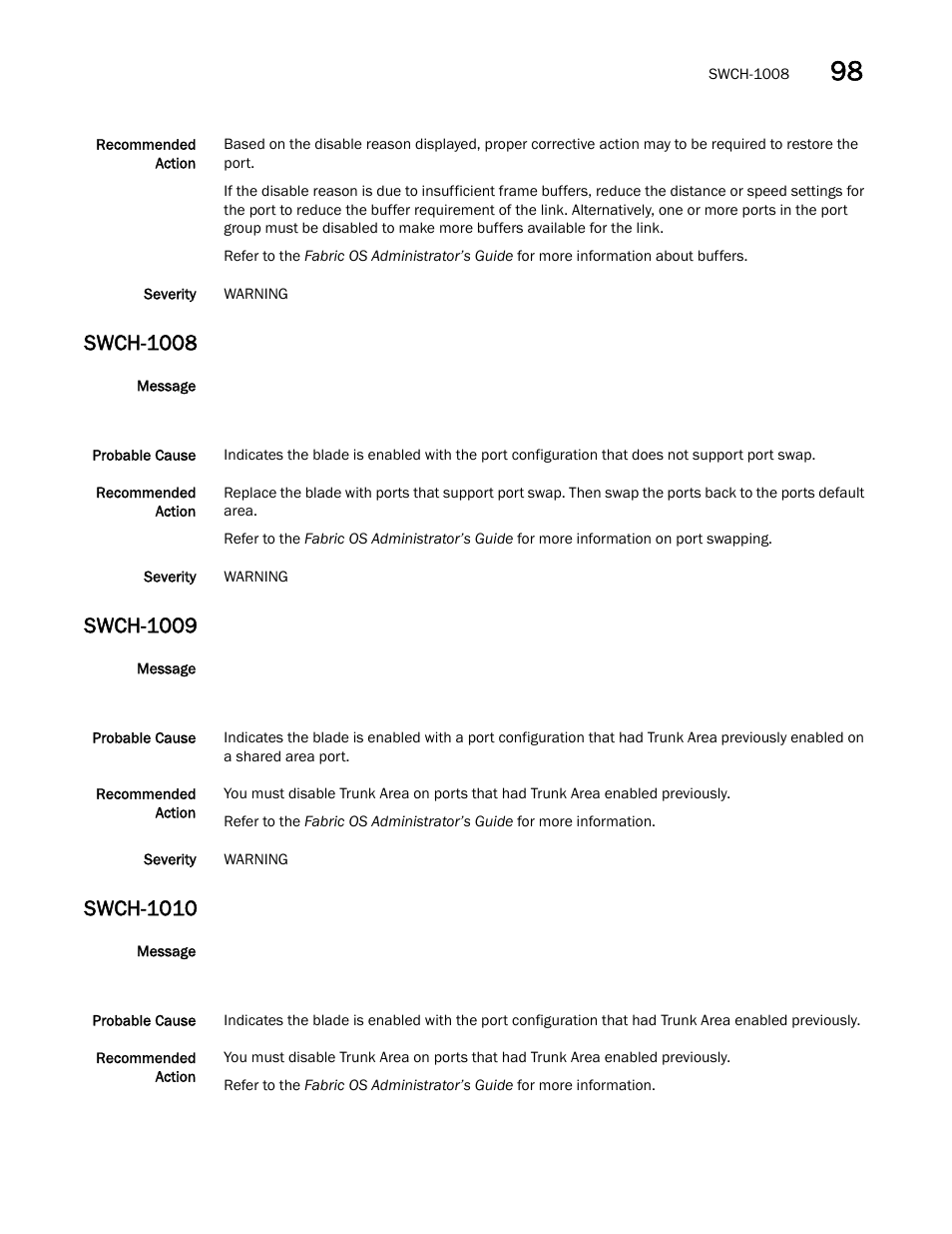 Swch-1008, Swch-1009, Swch-1010 | Dell POWEREDGE M1000E User Manual | Page 701 / 842