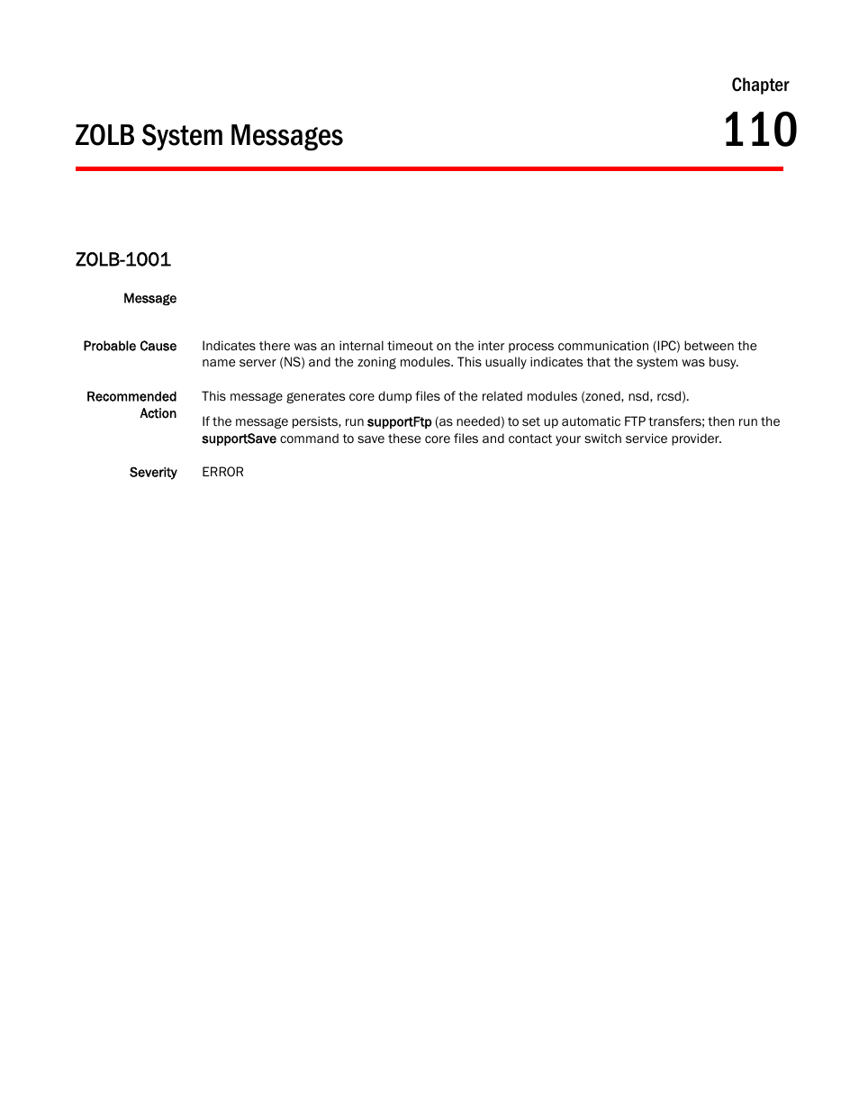 Zolb system messages, Chapter 110 zolb system messages, Zolb-1001 | Dell POWEREDGE M1000E User Manual | Page 731 / 842