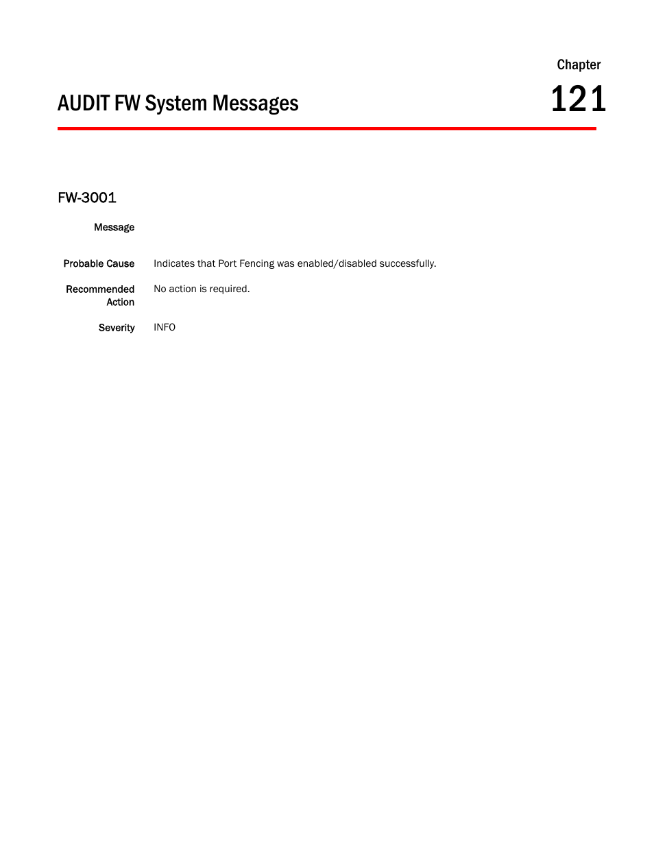 Audit fw system messages, Chapter 121 audit fw system messages, Fw-3001 | Dell POWEREDGE M1000E User Manual | Page 779 / 842