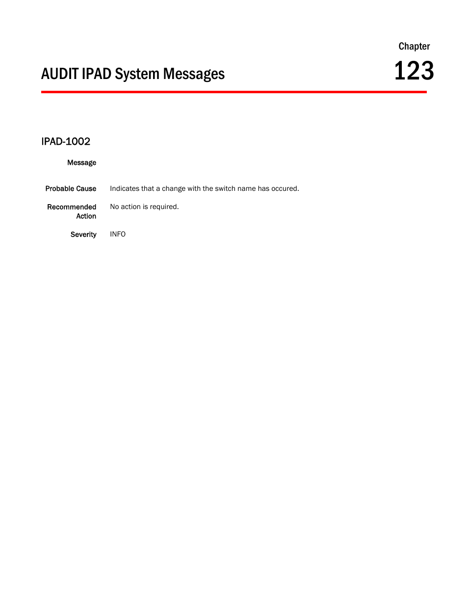 Audit ipad system messages, Chapter 123 audit ipad system messages, Ipad-1002 | Dell POWEREDGE M1000E User Manual | Page 783 / 842