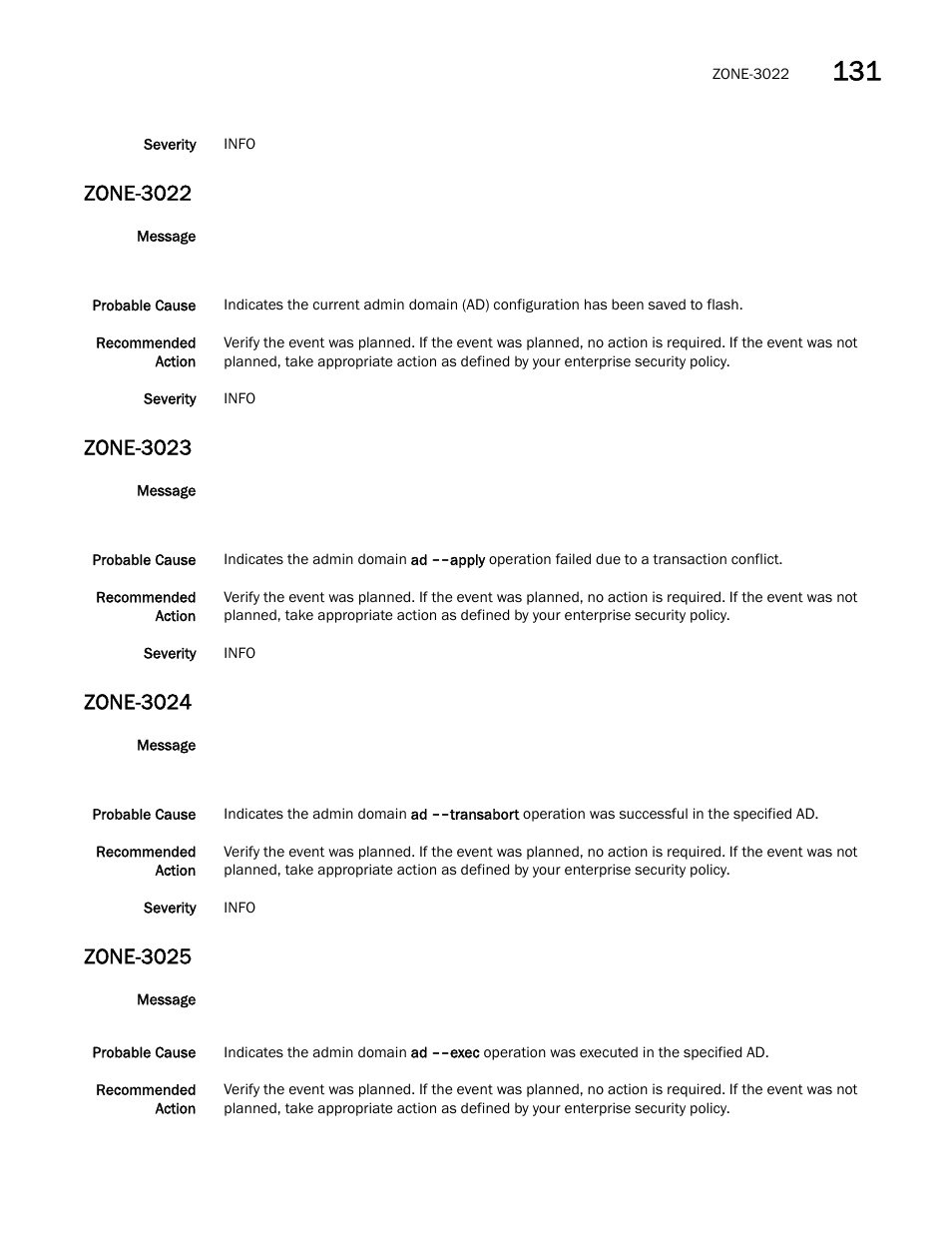 Zone-3022, Zone-3023, Zone-3024 | Zone-3025 | Dell POWEREDGE M1000E User Manual | Page 841 / 842
