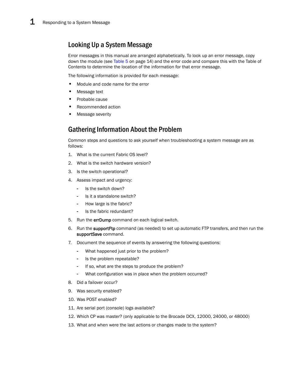 Looking up a system message, Gathering information about the problem | Dell POWEREDGE M1000E User Manual | Page 88 / 842