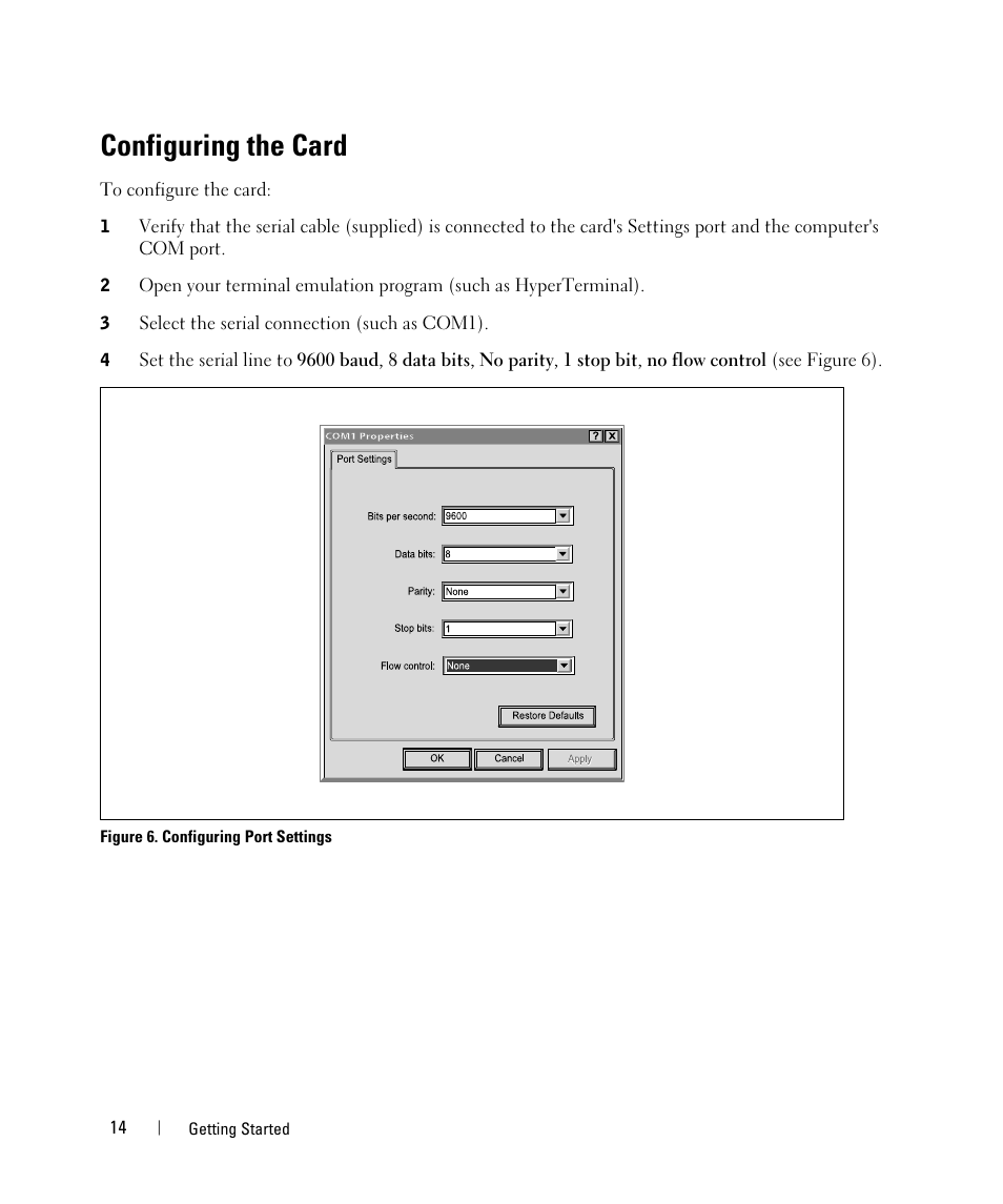 Configuring the card | Dell UPS 4200R User Manual | Page 14 / 88