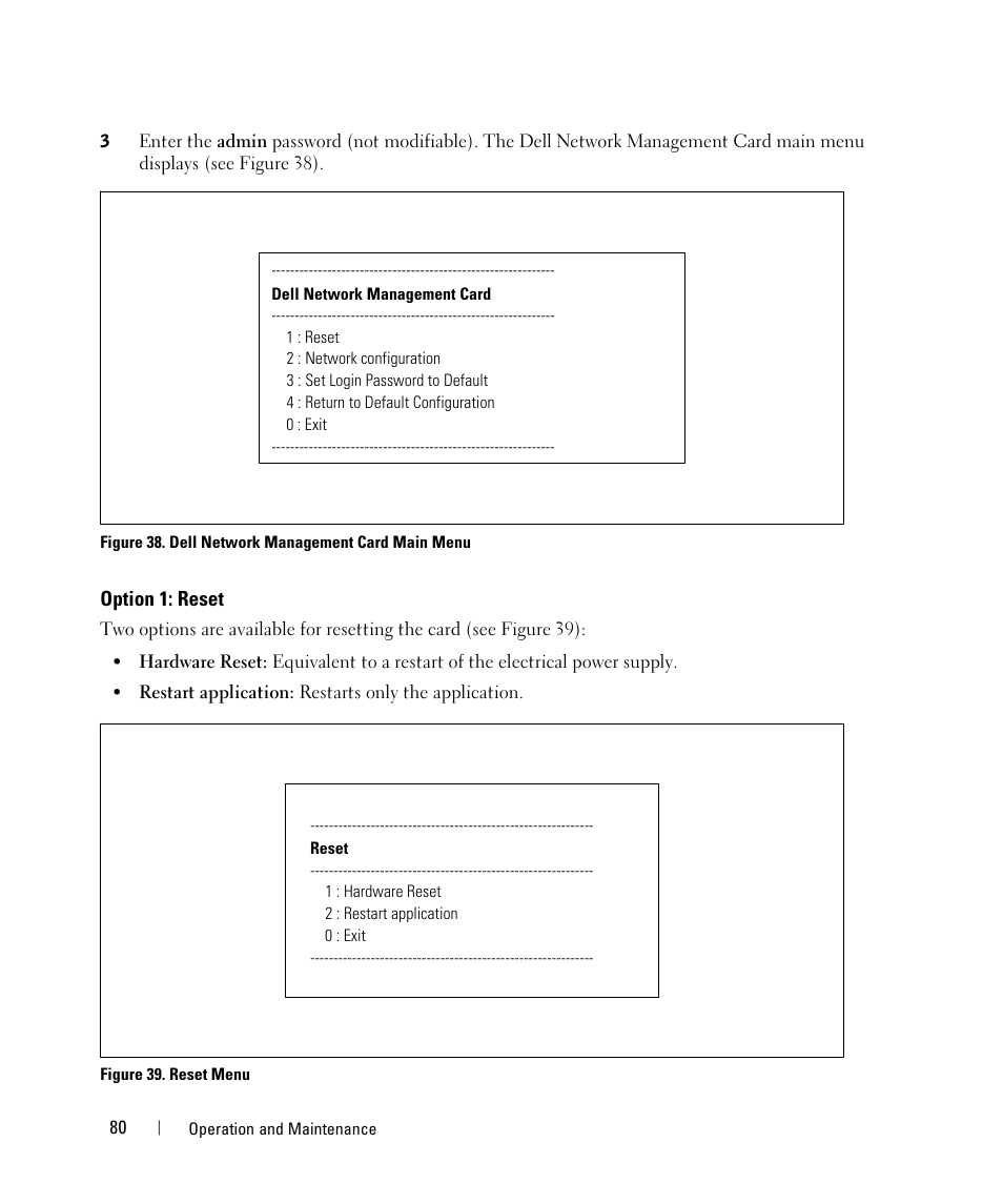 Option 1: reset | Dell UPS 4200R User Manual | Page 80 / 88