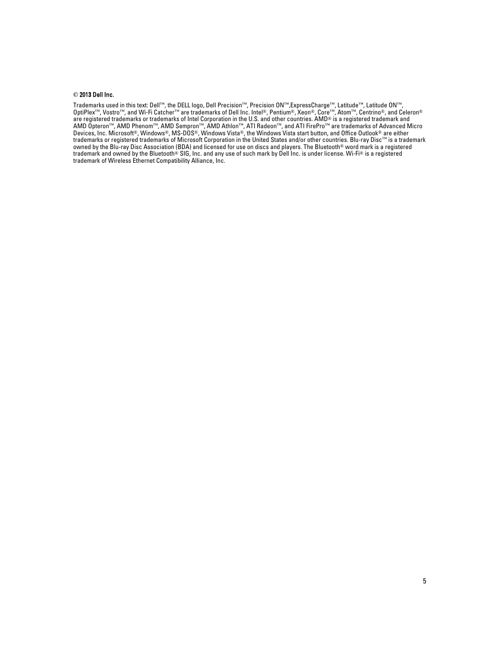 Dell Vostro 5560 (Early 2013) User Manual | Page 5 / 5