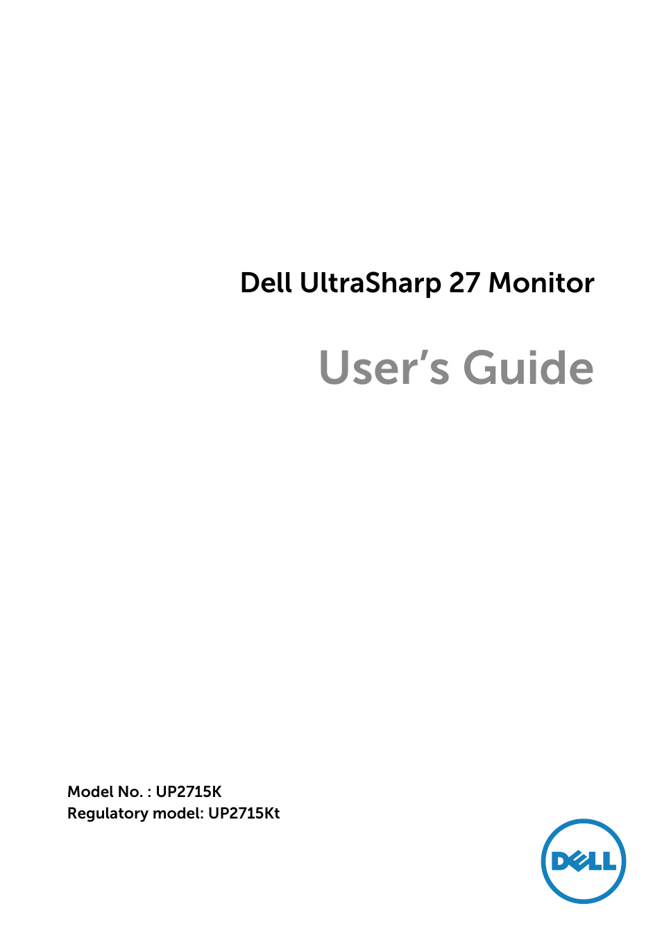 Dell UP2715K Monitor User Manual | 75 pages