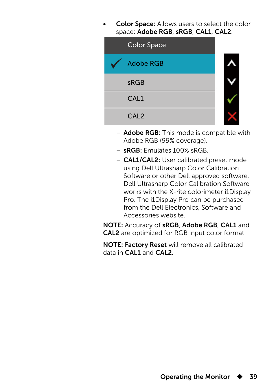 Dell UP2715K Monitor User Manual | Page 39 / 75