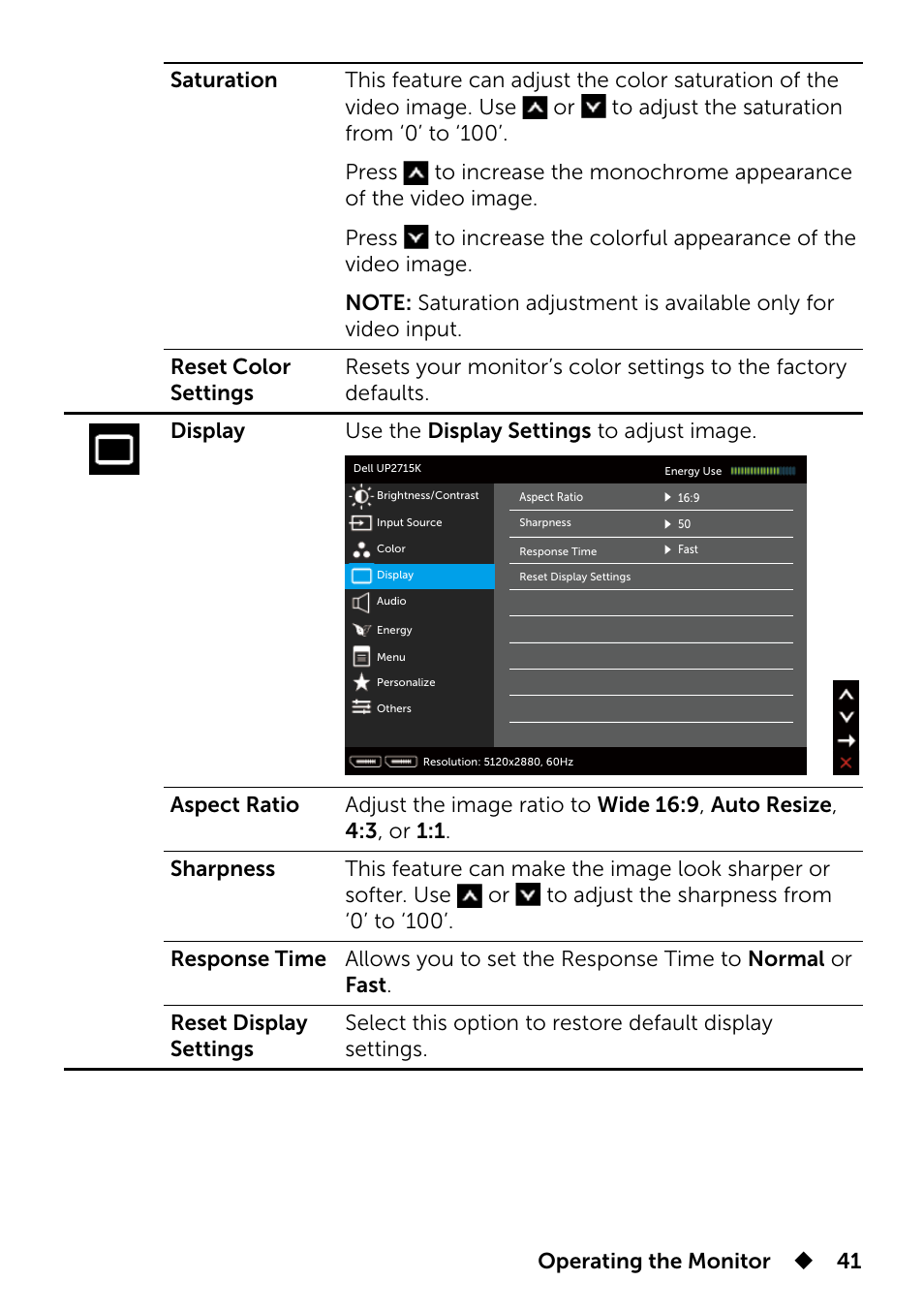 Dell UP2715K Monitor User Manual | Page 41 / 75