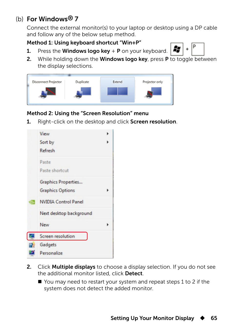 B) for windows® 7 | Dell UP2715K Monitor User Manual | Page 65 / 75