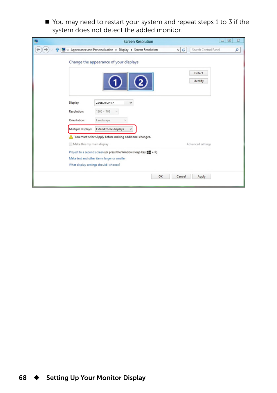 Dell UP2715K Monitor User Manual | Page 68 / 75