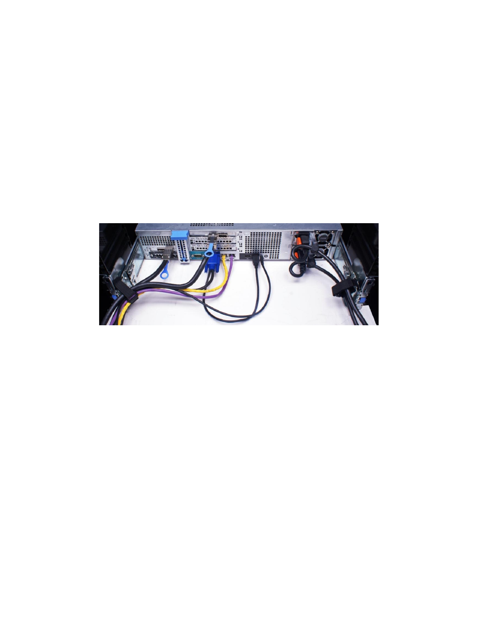 Routing the cables, Removing the outer cma brackets for shallow racks, Figure 10 | Cable routing on sliding rails without a cma | Dell PowerEdge Rack Enclosure 4020S User Manual | Page 10 / 11