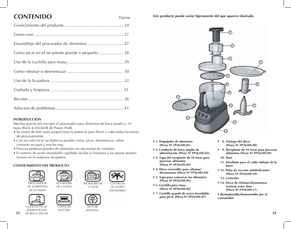 Black & Decker FP2650S User Manual | Page 13 / 37