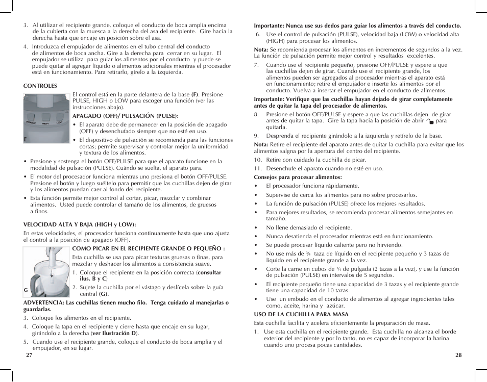Black & Decker FP2650S User Manual | Page 15 / 37