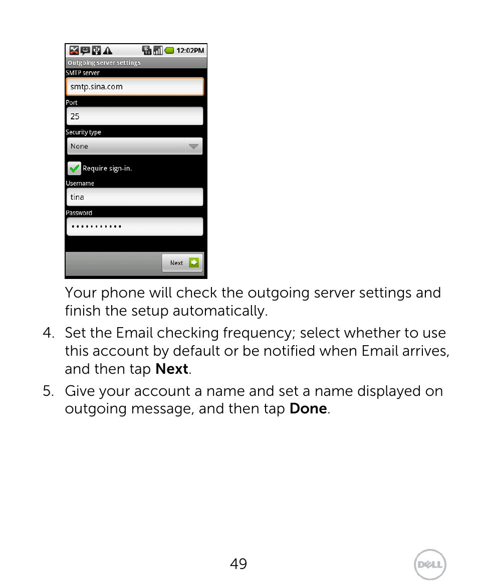 Dell XCD35 Smartphone User Manual | Page 49 / 96