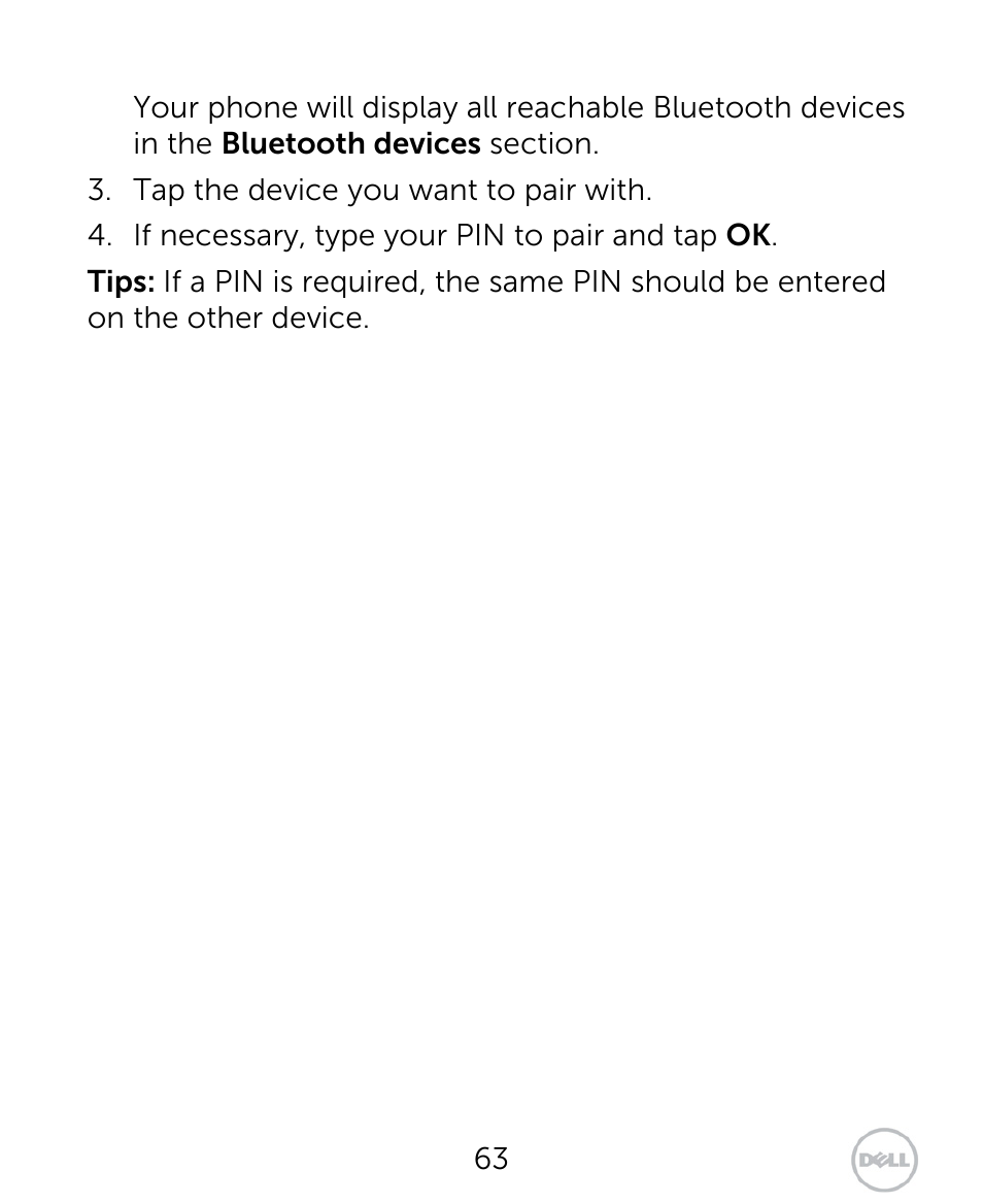 Dell XCD35 Smartphone User Manual | Page 63 / 96